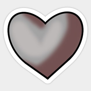 Gray Heart Sticker